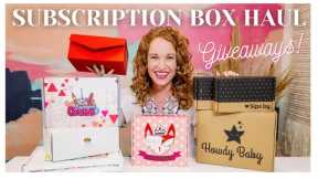 Mega Subscription Box Unboxing Haul  - January 2022 - Giveaways and Coupon Codes - Happy New Year!