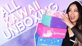 Unboxing ALL Kawaii Subscription Boxes 💜 Kawaii Box, Doki Doki Crate, Yume Twins, SoKawaii 💜