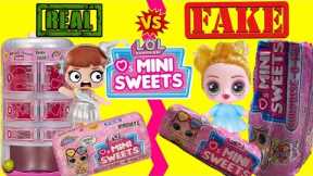 lol surprise mini sweets dolls real vs fake. Unboxing weird fake toys #lolsurprise