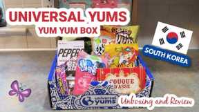 South Korea UNIVERSAL YUMS Subscription Box Unboxing & Taste Test | September 2022 Yum-Yum Box