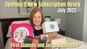 Opening 5 New Subscription Boxes | July 2022 | First Glances and Second Chances