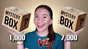 1,000 PESOS VS. 7,000 PESOS MYSTERY BOX UNBOXING