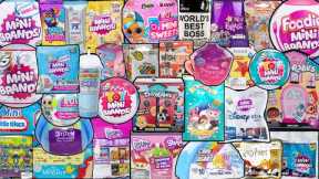 UNBOXING 45 BLIND BAGS!! Mini Brands!! Real Littles! L.O.L! Tsum Tsum! Doorables! Squishmallows!