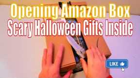 Opening Amazon Box - Halloween Gift Idea Unboxing Amazon Box - ASMR  No Talking Mystery Box Unboxing