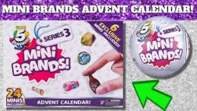 UNBOXING MINI BRANDS SERIES 3 ADVENT CALENDAR! Zuru 5 Surprise Silver Ball Miniture Toy Opening!