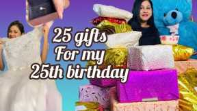 I got 25 gifts for my 25th birthday | gifts unboxing videos | gifts opening videos | presents open