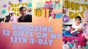 unboxing 12 gifts on my 12th birthday