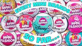 UNBOXING EVERY MINI BRANDS SO FAR...DISNEY STORE MINI BRANDS SERIES 2! FOODIE MINI BRANDS! SERIES 4!