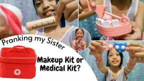 PRANK + Little Girl Thought She'd Unbox A Make Up Kit For Her Mom But It Is A Surprise Gift For Her