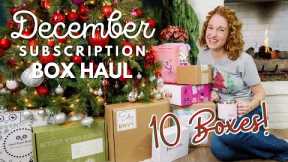 December Monthly Subscription Box Haul 2022 |  10 Great Boxes to See!