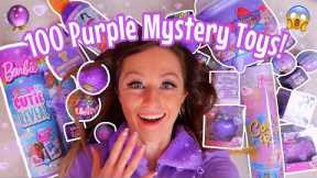 UNBOXING 100 *PURPLE ONLY* MYSTERY TOYS!!😱☂️🔮🦄🍇💜 (MAGIC MIXIES, BARBIE, APHMAU, NANO PODS ETC!🫢)