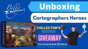 Cartographers Heroes: Collector's Edition Board Game Unboxing and GIVEAWAY!!