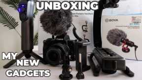 New gadgets alert! stabilizer kit /gimbal / mic #unboxing #gadgets #film #serenaeyituoyo