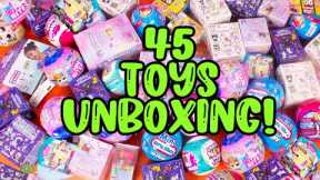 Unboxing 45 NEW Blind Bags! HUGE Unboxing Party