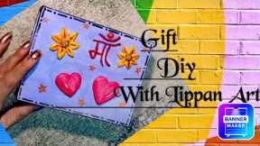 Lippan art diy with clay for gifts/old box reuse💞🎁😍👆 #hetalart