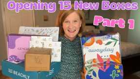 Opening 15 New Subscription Boxes PART 1 | First Glances and Second Chances