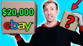 $10 VS $20,000 EBAY MYSTERY BOX Challenge Unboxing Haul! (Penny worth more than Bitcoin?!)