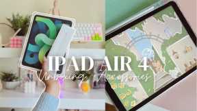 🪴 Ipad Air 4 unboxing (green) 📦 2022 + Ipad accessories & Apple pencil ✏️ | Aesthetic & Asmr