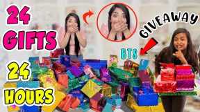 24 Gifts in 24 Hours for Her Birthday!! *Treasure Hunt Gift Challenge* 🎁 + BTS GIVEAWAY