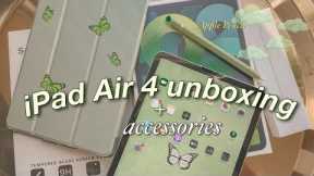 ☘️ iPad Air 4 (Green) 2020 chill ASMR unboxing + apple pencil + accessories | IHUOMA EZE