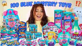 Unboxing 100 *BLUE* Mystery toys!!😱🎁 *RARE FINDS*