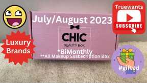 Chic Beauty Box July Aug 2023 bimonthly ALL MAKEUP Unboxing #pr #gifted #Disount Code not affiliated
