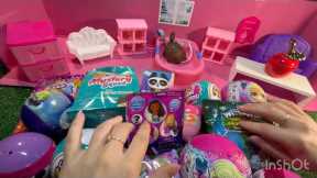 45 MYSTERY TOYS ASMR pink SURPRISES LOL Squishy toys mini brands Disney. No talking