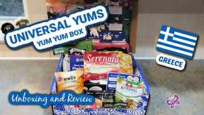 Greece UNIVERSAL YUMS Subscription Box Unboxing & Taste Test | 2023 Yum-Yum Box