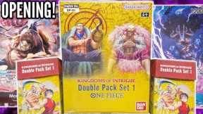 One Piece Card Game: Unboxing The DOUBLE PACK SET 1 (Kingdoms of Intrigue)