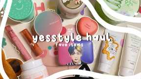 unboxing yesstyle k-beauty makeup and skin care faves ~ aesthetic haul 🌸🌱