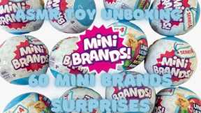 60 Mini Toys Unboxing: 60 Mini Brands Surprises - No Talking! ASMR