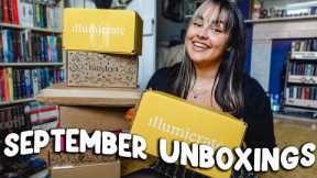 September Book Unboxing! Illumicrate, Fairyloot, Locked Library, & Special Editions! 2023
