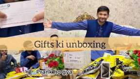 Pre Birthday Gifts Unboxing | Prank Gift Be Aia😅| Blank Check Dost Ne Dye Dia🥰