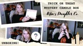 CANDLE MYSTERY BOX | Odin's Daughter Co. Halloween Trick or Treat Box #Unboxing!