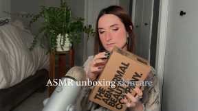 ASMR unboxing new skincare products (lofi asmr, lots of tapping, packaging asmr)