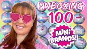 (not clickbait) FACE REVEAL!! UNBOXING 100 DISNEY MINI BRANDS PACKAGES!!