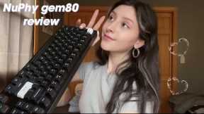 ASMR RELAXING KEYBOARD REVIEW ⌨️💠 unboxing the NuPhy gem80 keyboard kit, switches, typing ~