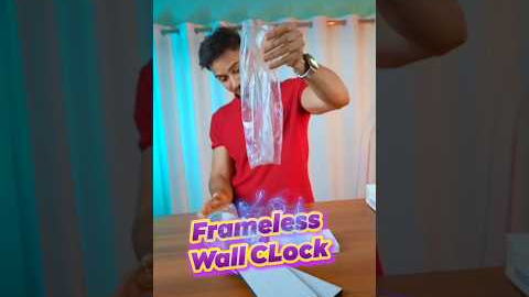 Frame less Wall Clock ⏰️ #techmaster #unboxing #gadgets #funny #shorts