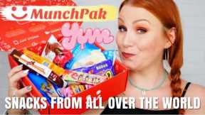 MUNCHPAK  'COOLEST SNACKS FROM AROUND THE WORLD' SUBSCRIPTION UNBOXING + TASTE TEST