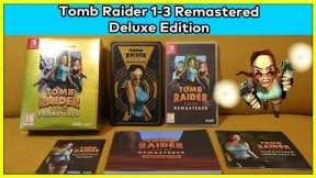 Tomb Raider 1, 2, 3 Remastered Deluxe Edition Unboxing - Nintendo Switch