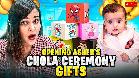 Opening ASHER'S Chola Ceremony GIFTS || GOLD, Cars, & TOYS