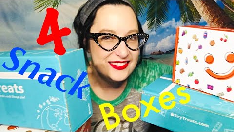 Snack Box Mukbang - 4 Budget Snack Subscription Boxes Reviewed #unboxing #budgeting #discounts