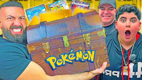 OPENING GIANT POKEMON CHEST WITH AJ & BIG JUSTICE!