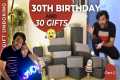 Vlog Unboxing 30 gifts on 30th