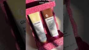 Glossier Limited edition lip balm set ☕️👄☁️| lip balms| #beauty #lipmakeup asmr #unboxing #swatches