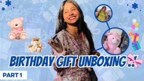 Birthday Gifts Unboxing 🎁  Part 1 | Teddy 🧸 Mothe Kie Gift Dele 🥳 |  #birthdaygifts #nehanageswari