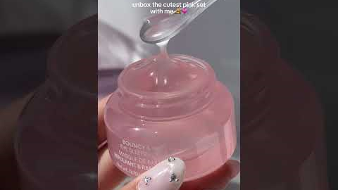 PREPPY SKINCARE UNBOXING! Laneige Bouncy & Firm Plump, Firm & Glow Set with a free puffy pouch🌸💗☁️