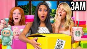 WE STAYED up ALL NiGHT OPENiNG MYSTERY BOXES!! *WE GOT CAUGHT!* 😅