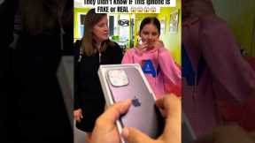 She Got SCAMMED with FAKE iPhone 😱 #shorts #moneytalkswireless #iphone16promax #apple #fyp
