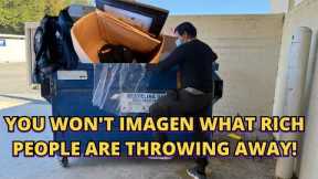 DUMPSTER DIVING -  YOU WON'T IMAGEN WHAT RICH PEOPLE ARE THROWING AWAY!  #recycling #dumpsterdiving 